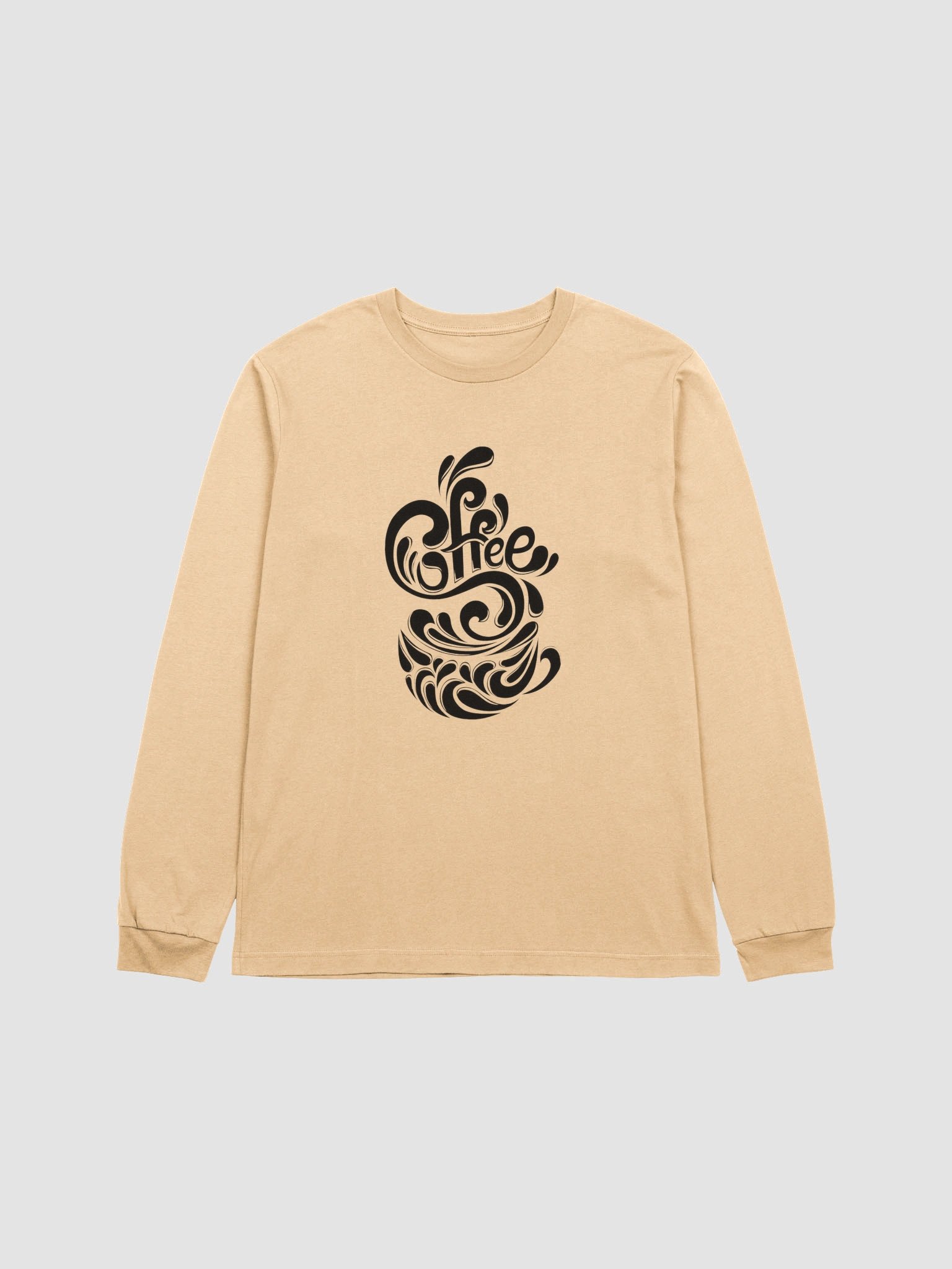 Swirling Steam Coffee Cup Long Sleeve T-Shirt product image (1)
