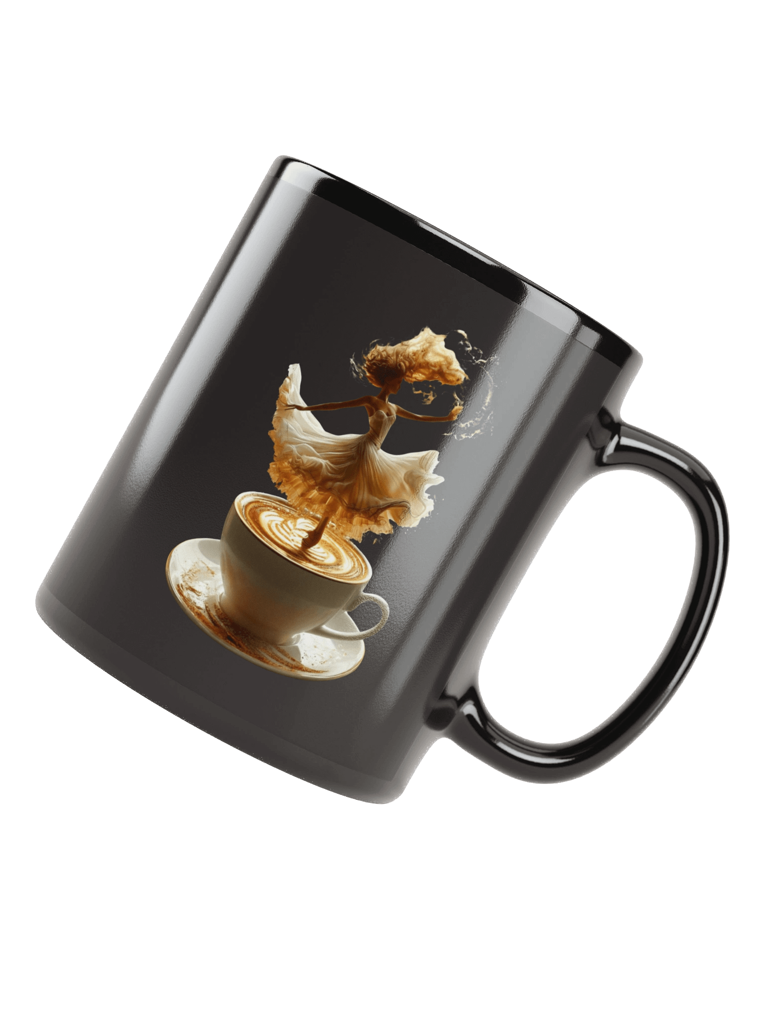 Dancing Woman Black Coffee Mug product image (5)
