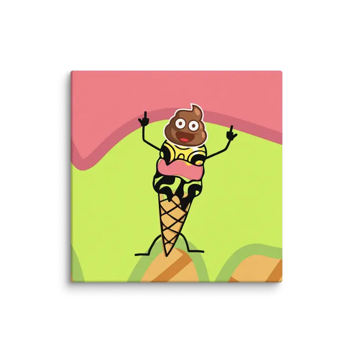 Ice Cream Poo Canvas Print product image (1)