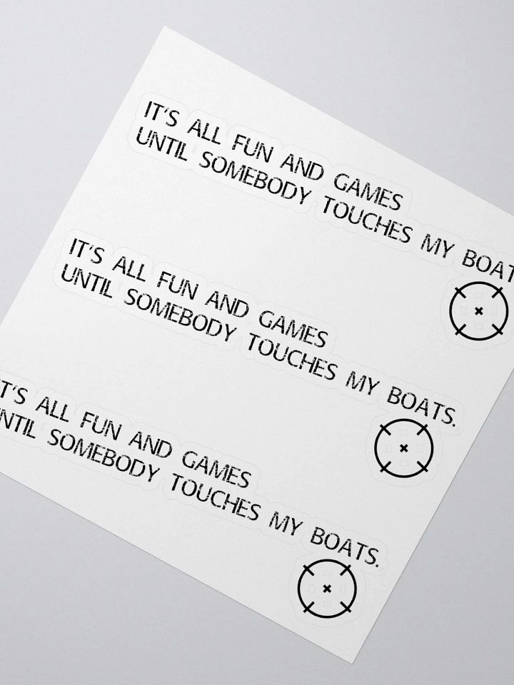 Don't touch my boats (Sticker) product image (2)