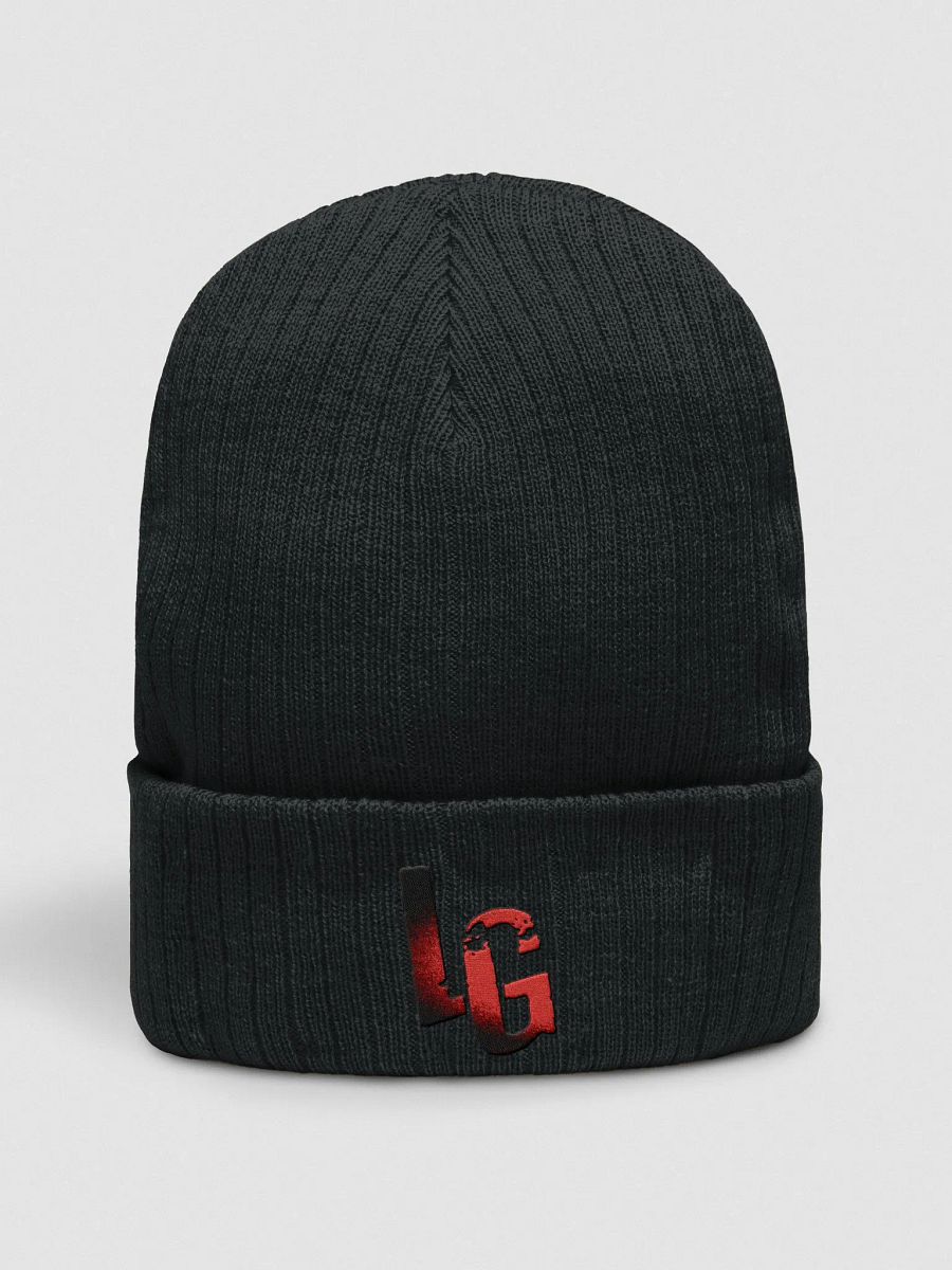 Ribbed Knit Beanie Embroidered Logo product image (1)