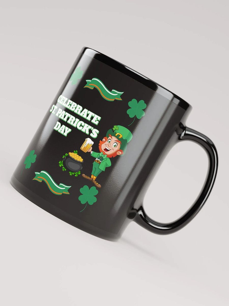 Celebrate St. Patrick's Day Holiday Black Mug product image (8)