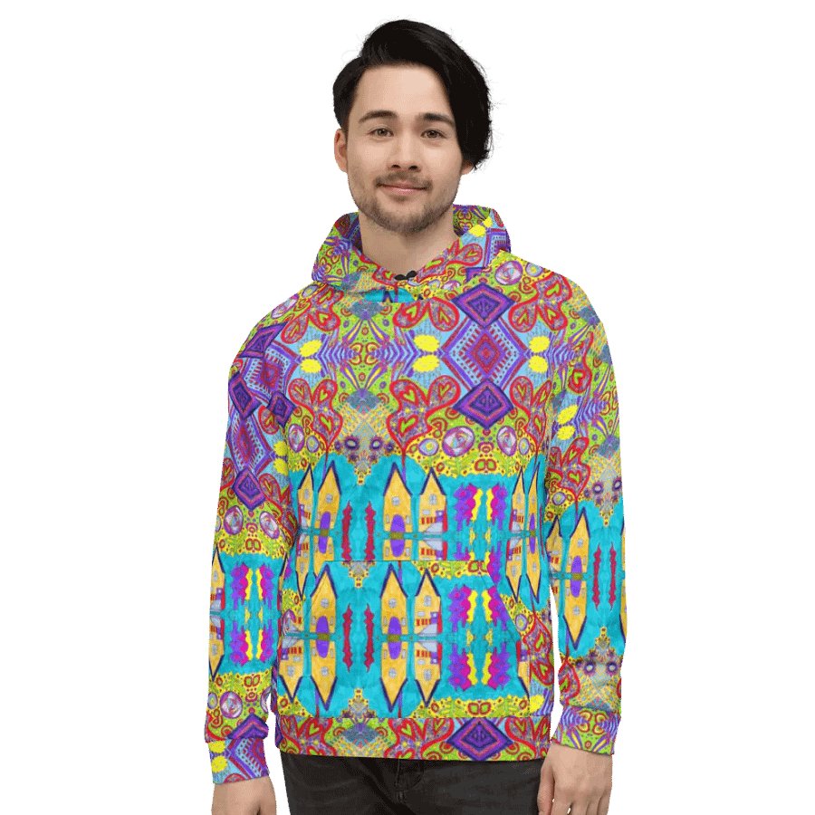 Abstract Doodle Happiness Unisex Hoodie product image (6)