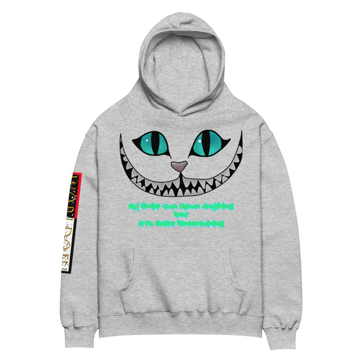 Cheshire Cat Hoodie, Grinning Cat Sweatshirt, Alice in Wonderland Hoodie, Smiling Cat Pullover, Mystic Cat Hoodie, Fantasy-Themed Sweatshirt product image (8)