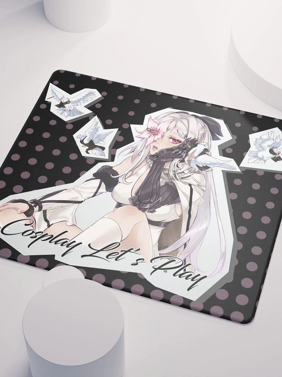 LZ's pigeons small mousepad black product image (3)