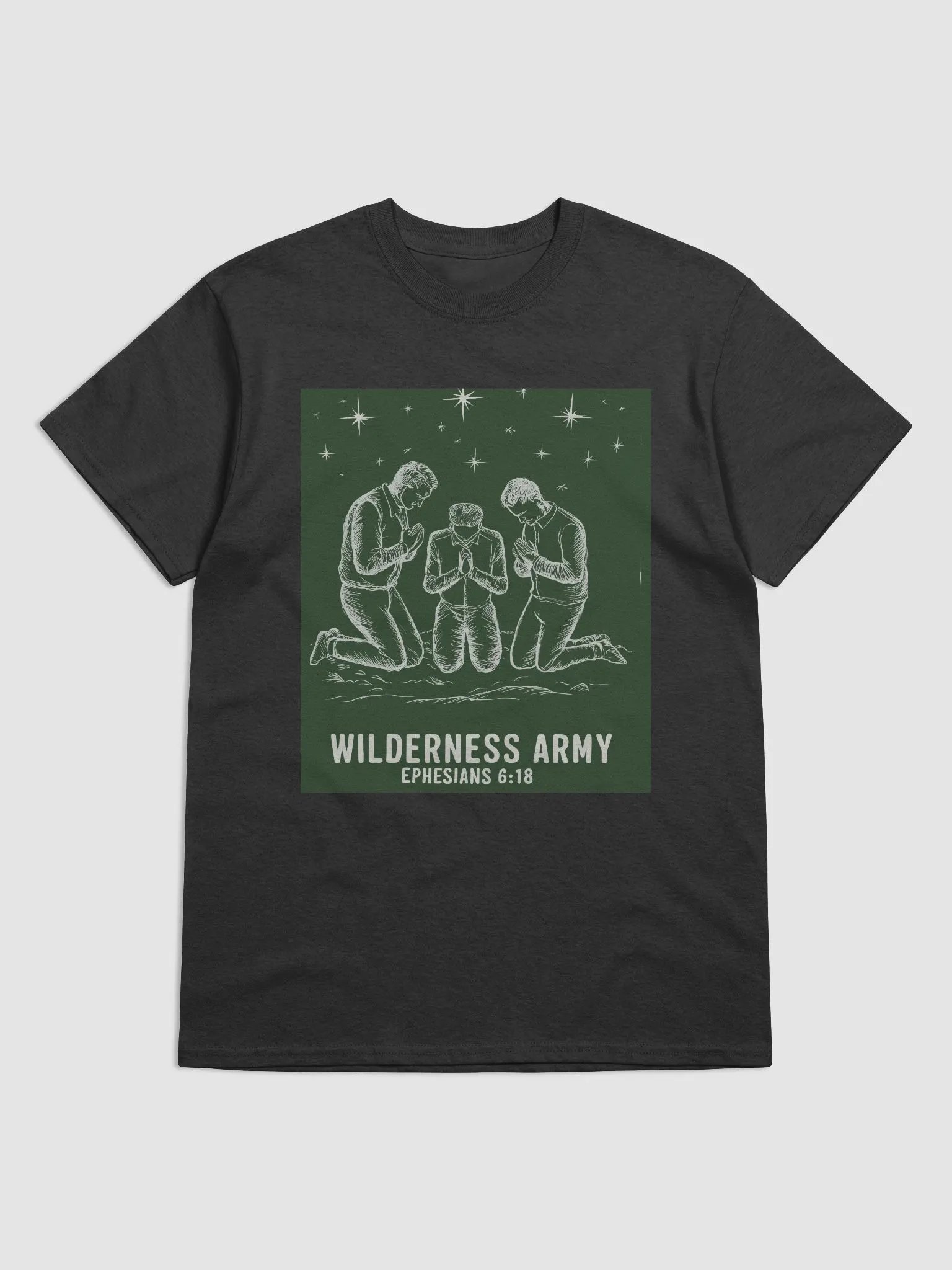Wilderness Army Praying Men Unisex T-shirt product image (1)