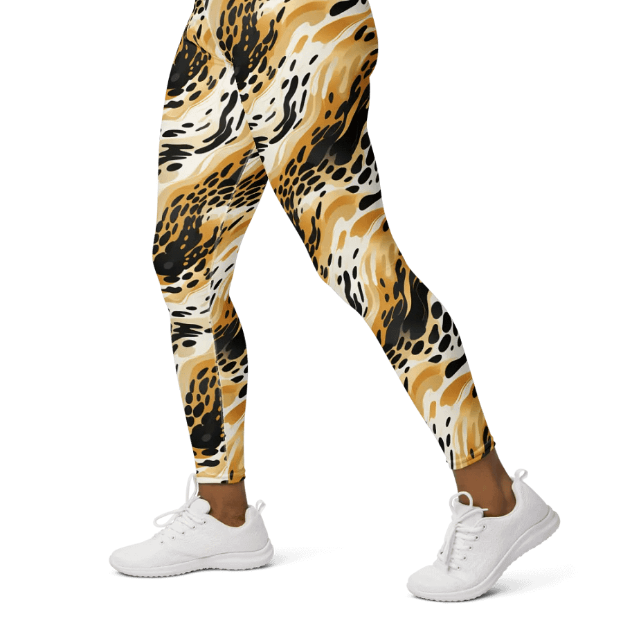 Tiger Stripes Leggings - Wild Orange, Black & White Pattern product image (5)