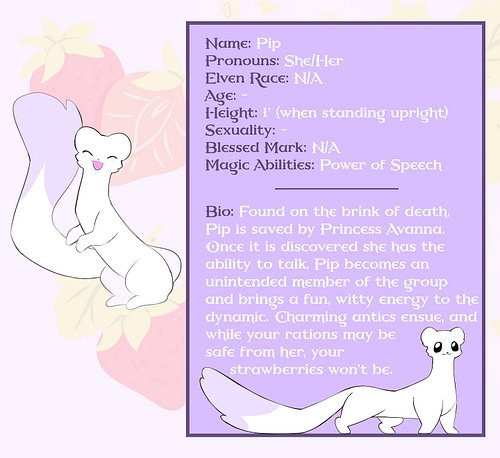 Meet Pip! 🍓🤍

#theelvesofamaranth #TEA #dragonflycreations #indie #animation #fantasy #elves