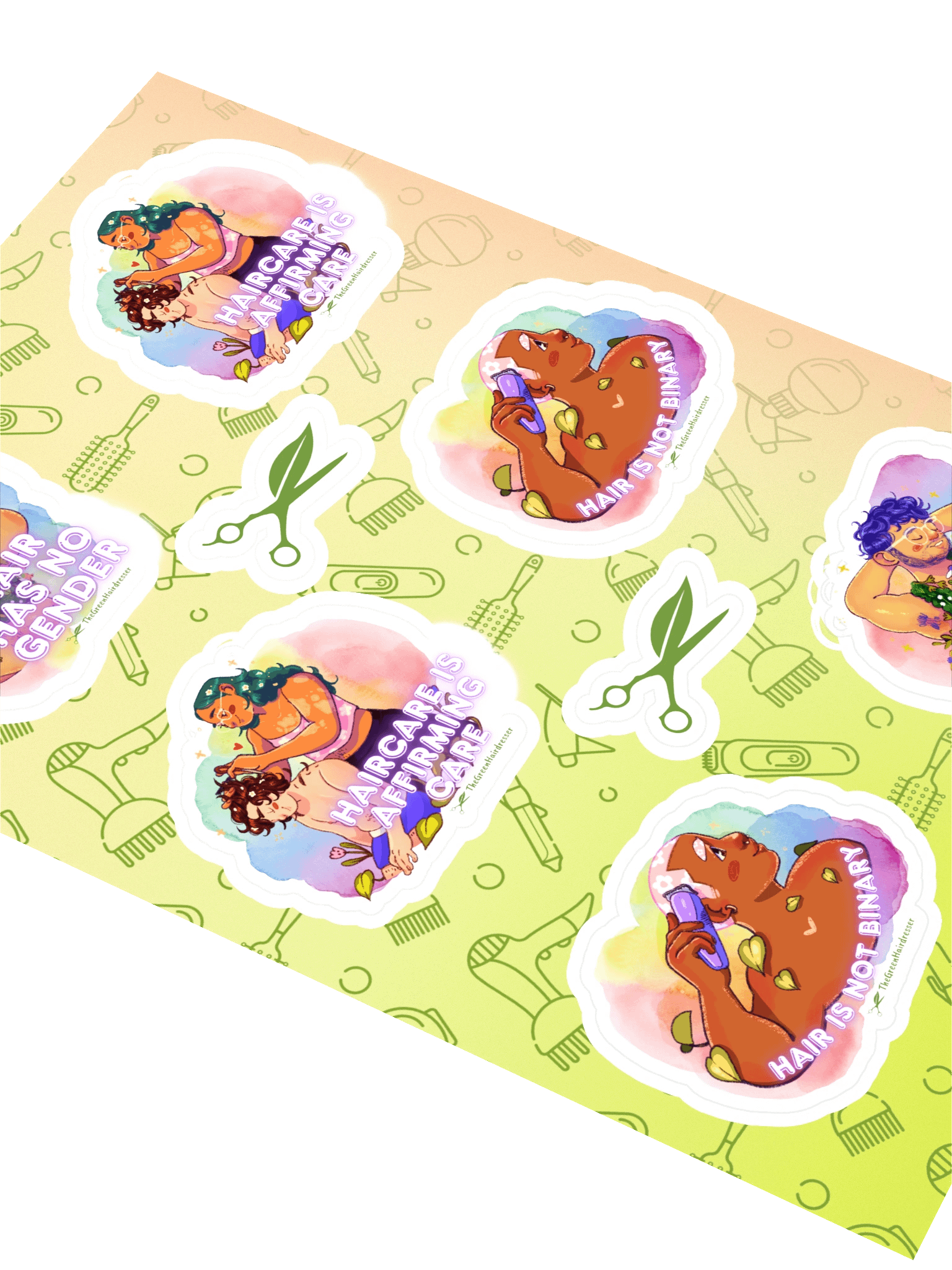 Hair ≠ Gender Sticker Sheet product image (2)