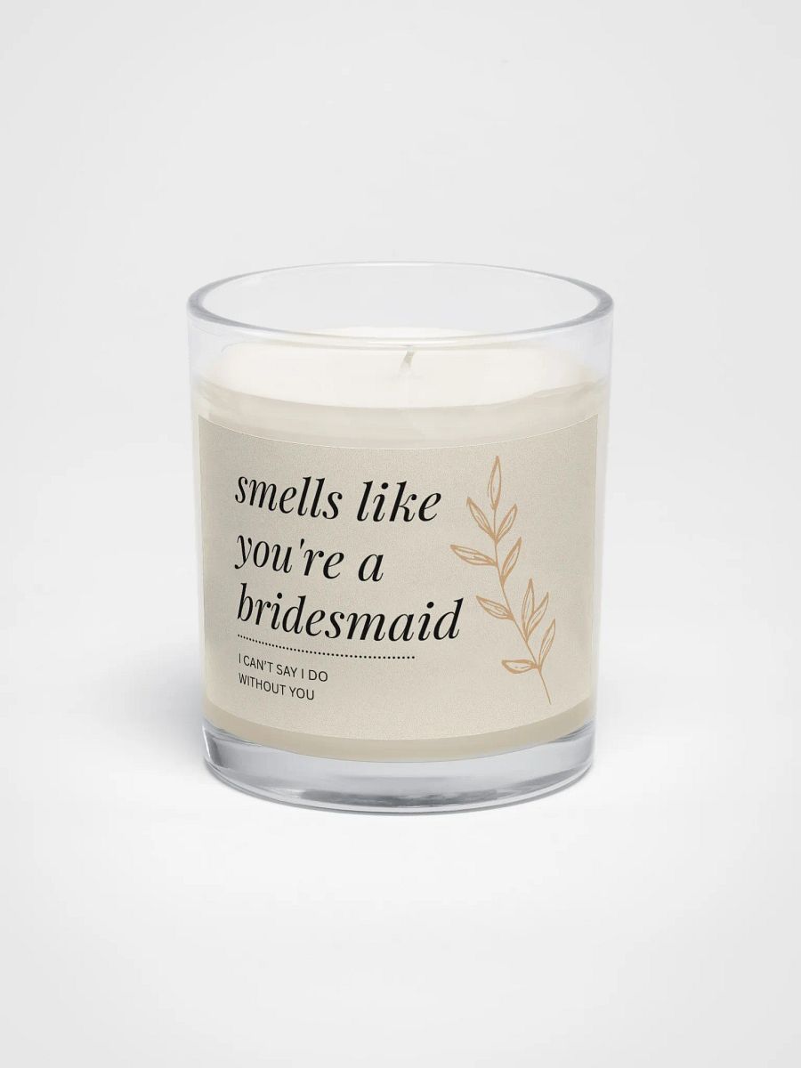 Smells Like You're a Bridesmaid – Soy Wax Candle in Minimalist Glass Jar product image (1)