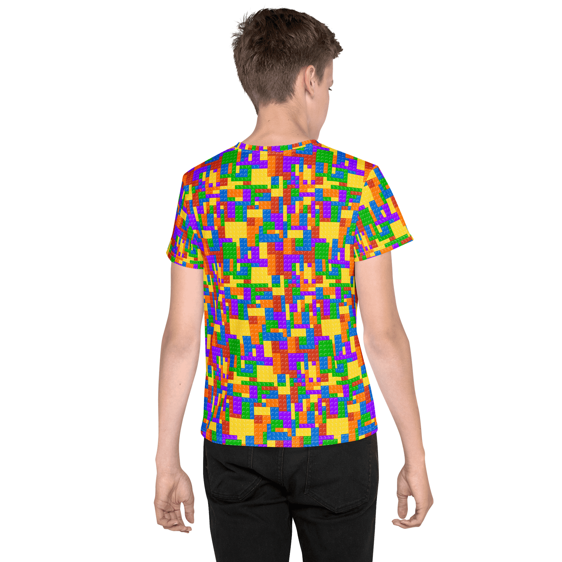 Blocks | Unisex Youth Crew Neck T-Shirt product image (5)