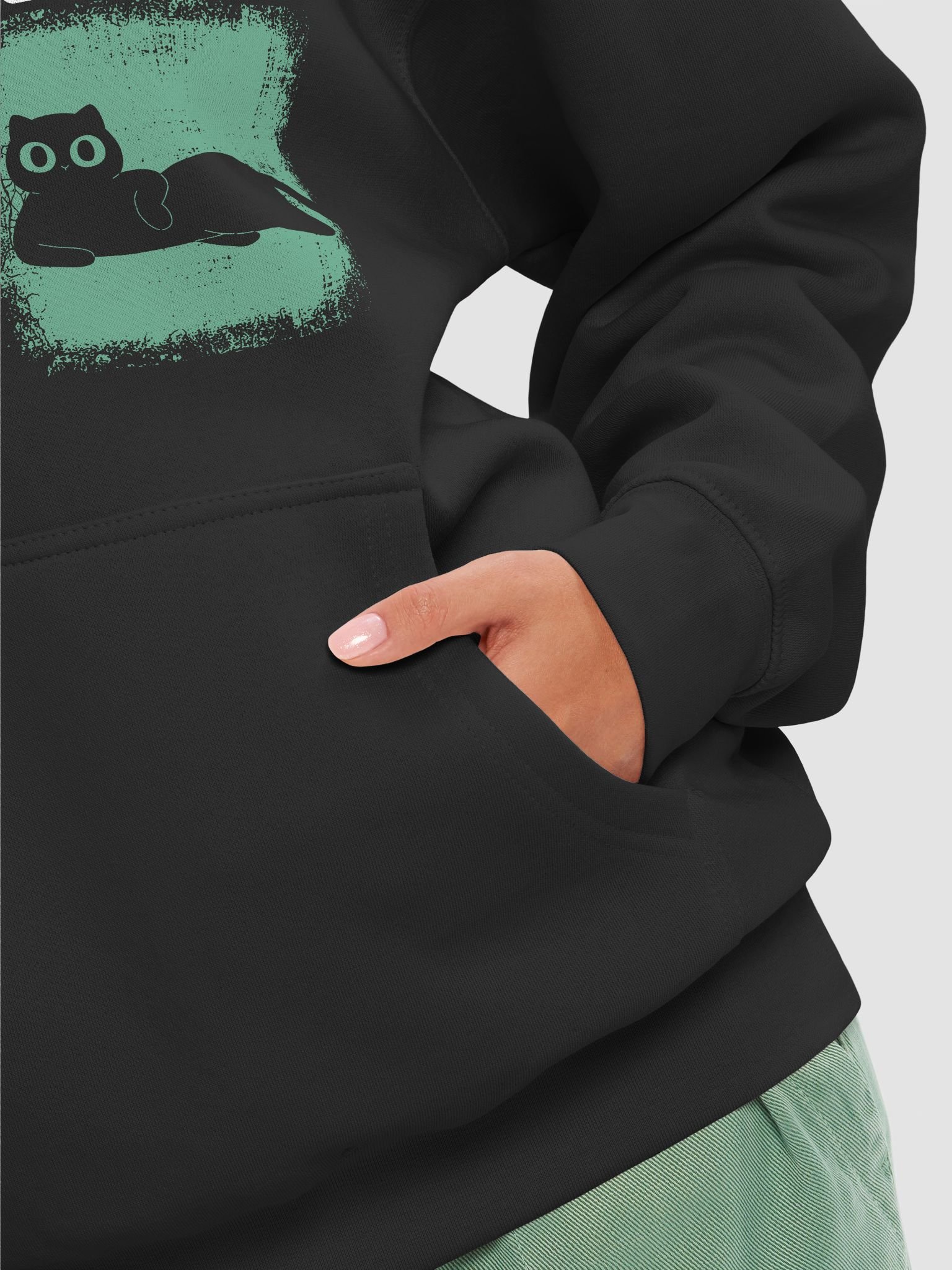 Graphic Cat and Controller Grid Hoodie product image (31)