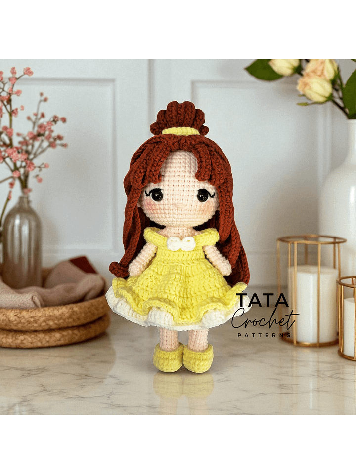 PDF -♡- Doll Dress Up & Transformation -♡- Belle Princess Amigurumi Crochet Pattern product image (1)