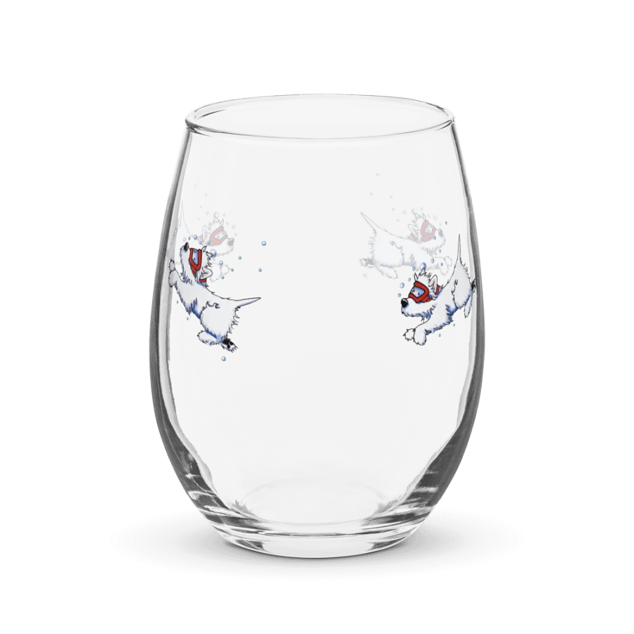 Swimming Westies Stemless Wine Glass product image (5)