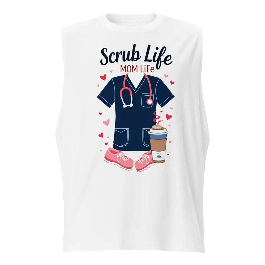 Mom Life Scrub Life Muscle Tank product image (1)