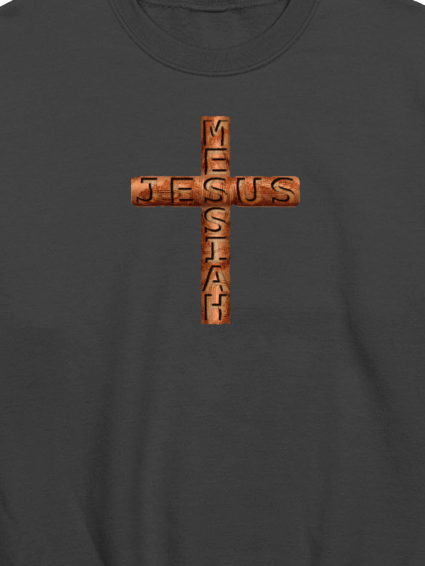 Jesus Messiah Engraved On A Rugged Cross Sweatshirt product image (2)