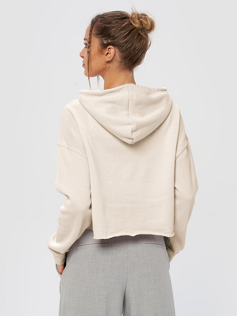 Photo showing Independent Trading Co. Women’s Lightweight Cropped Hoodie