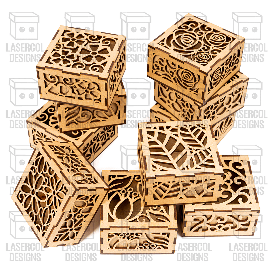 10 Boxes Set 1 (2 Sizes) - Laser Cut Files product image (8)