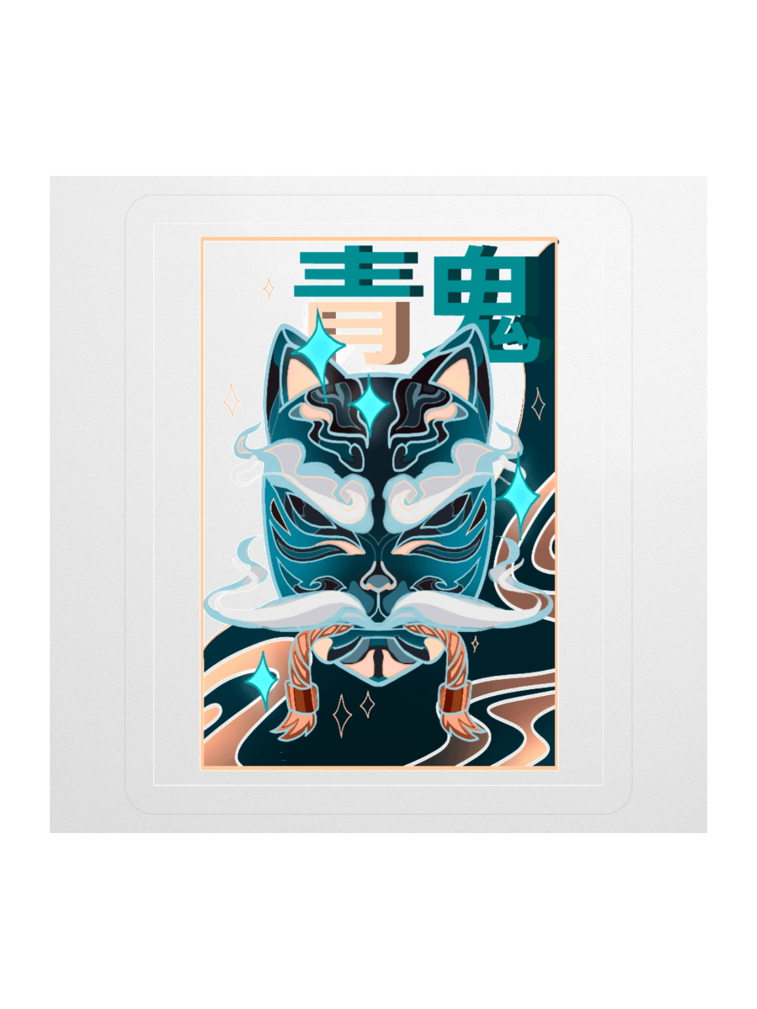 Blue Oni sticker product image (2)