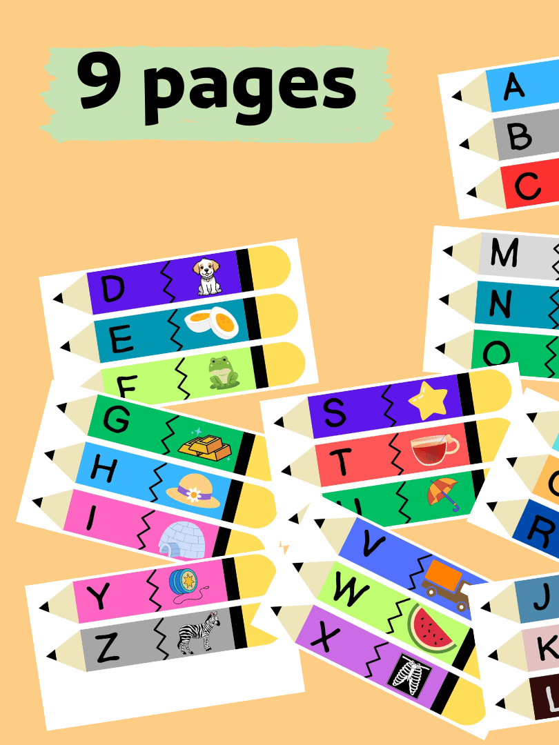 Match the letter to the picture - pdf product image (1)