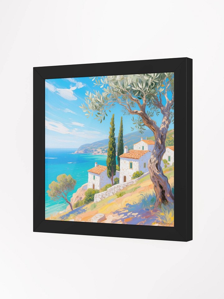Mediterranean Vibrant Wood-Framed Matte Poster product image (2)