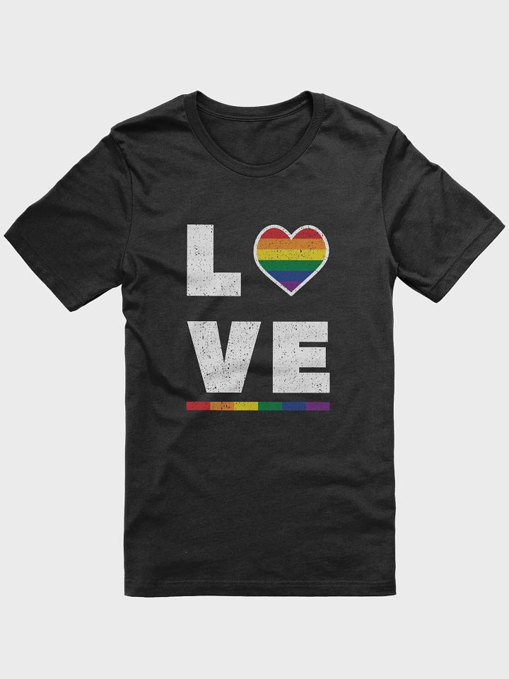 LGBTQ Gay Pride Flag Distressed Grunge Love T-Shirt product image (2)