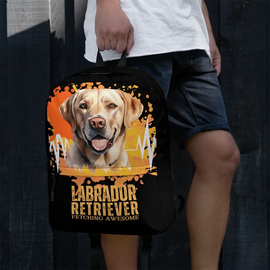Labrador Retriever Fetching Awesome All Over Print Backpack product image (4)