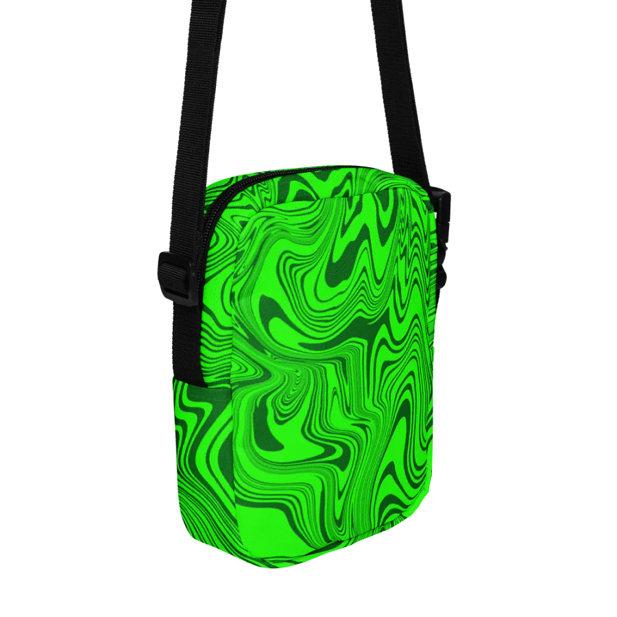 Utility Crossbody Bag - Abstract Green Swirls product image (8)