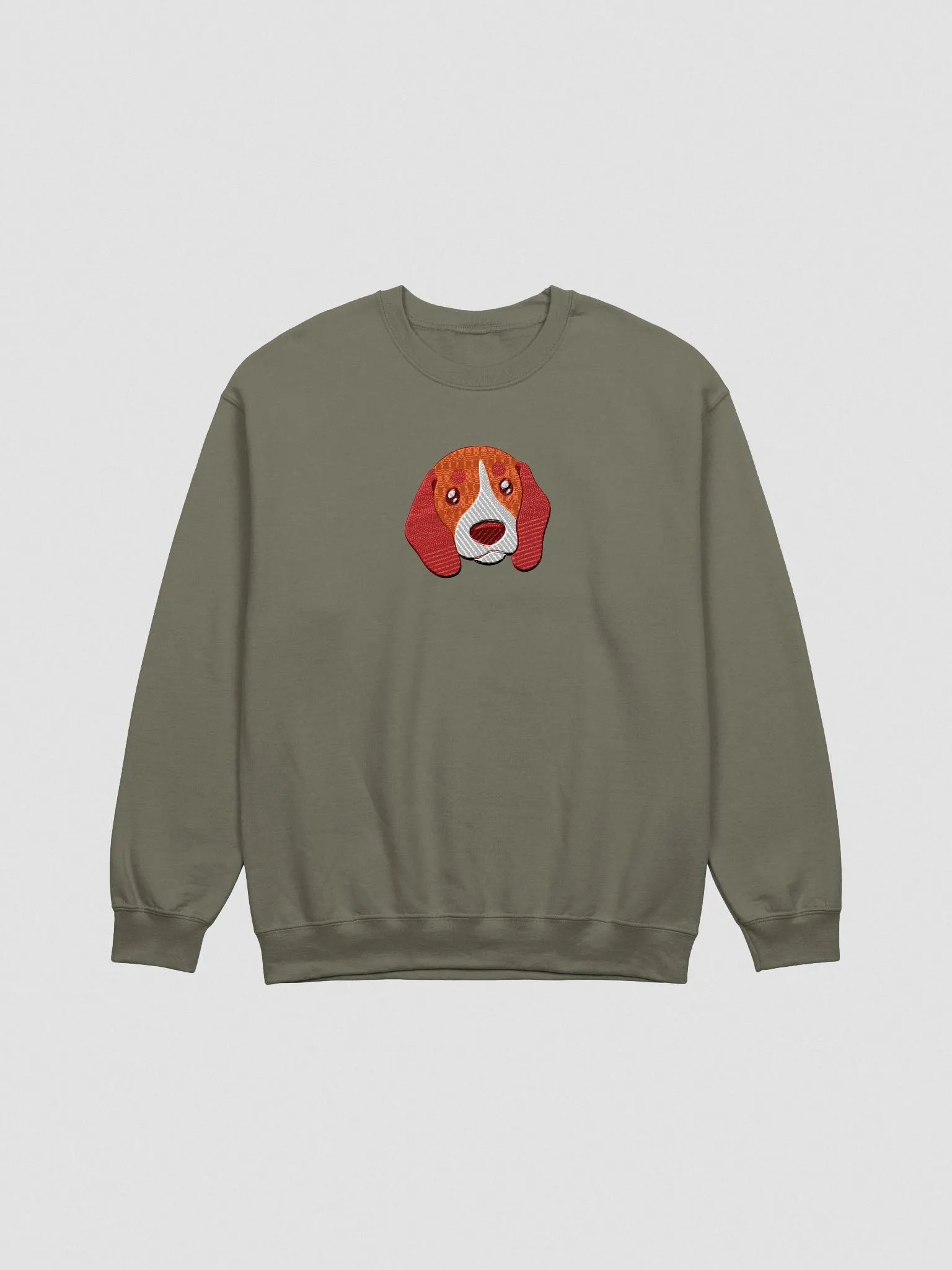 Cartoon Beagle Dog Face Crewneck Sweatshirt product image (1)