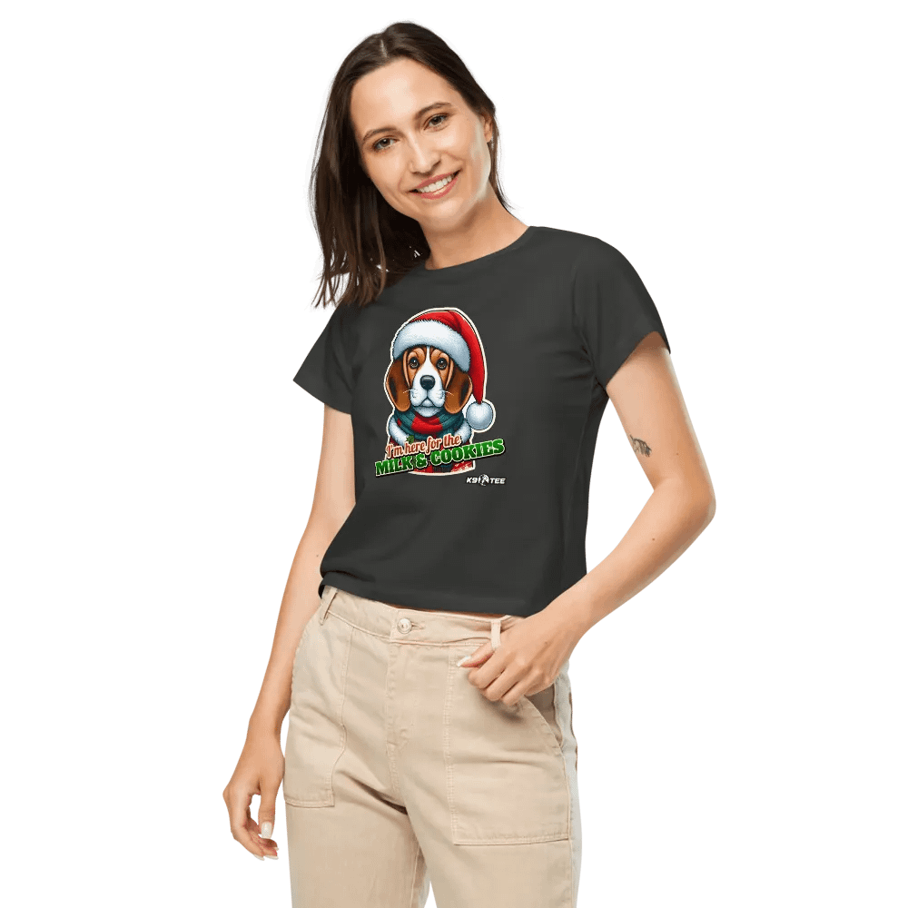 Beagle Santa Paws High-Waisted Tee product image (53)