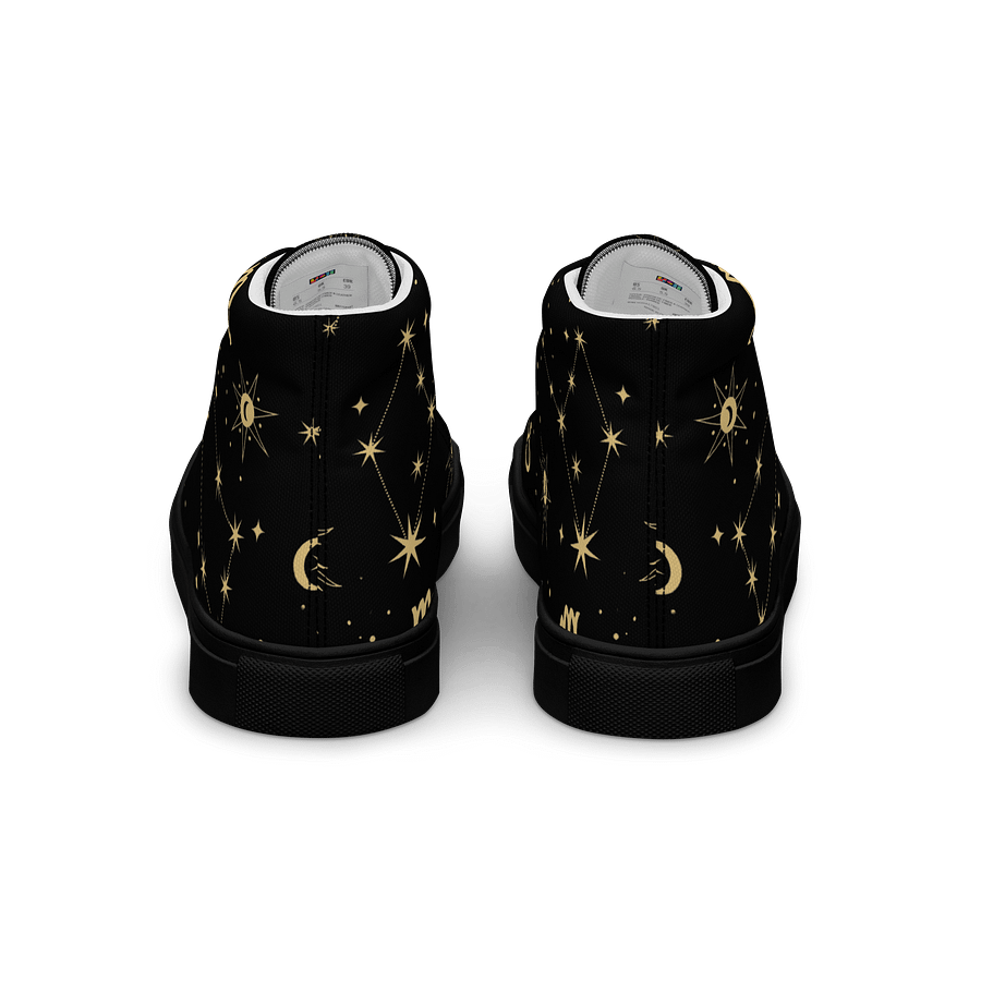 Cosmic Zodiac High Top Shoes Astrology Inspired Men’s Canvas Sneakers for Celestial & Streetwear Style product image (7)