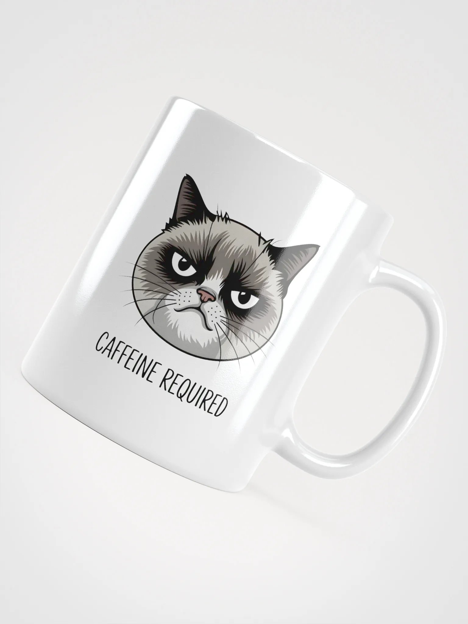 Caffeine Required Grumpy Cat Mug | Funny Cat Gift Mug product image (4)