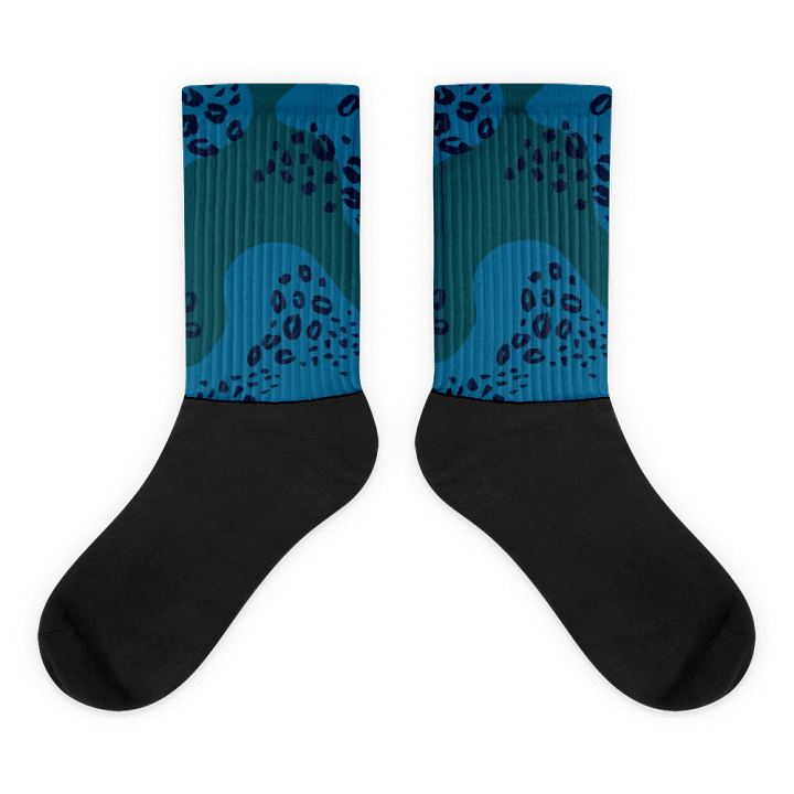 Leopard Blue Sublimation Socks product image (1)