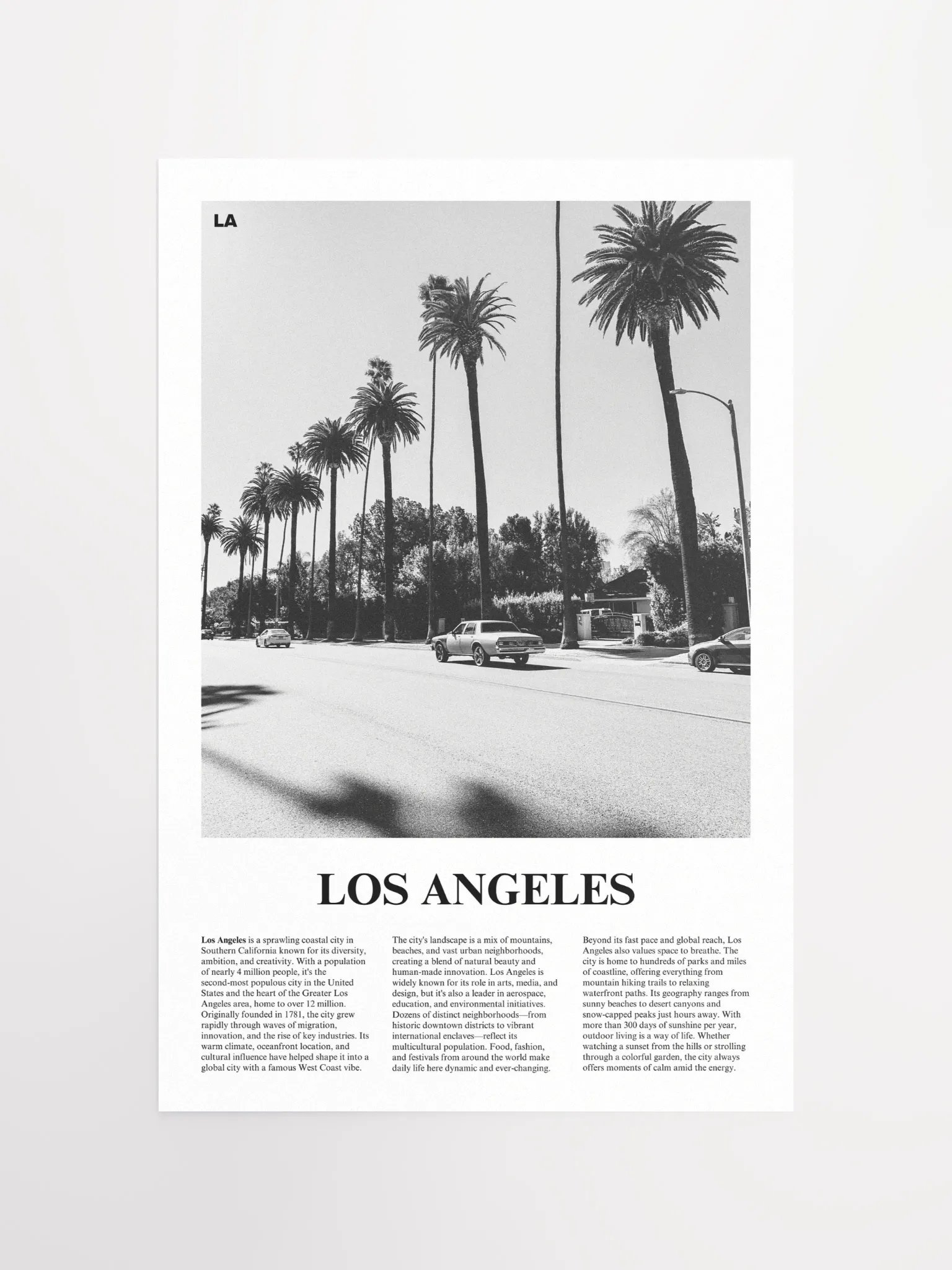Los Angeles 05 Newspaper Poster product image (5)