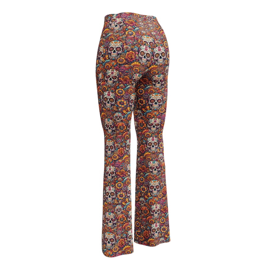 Fiesta Mexican Skulls Flare Leggings product image (10)