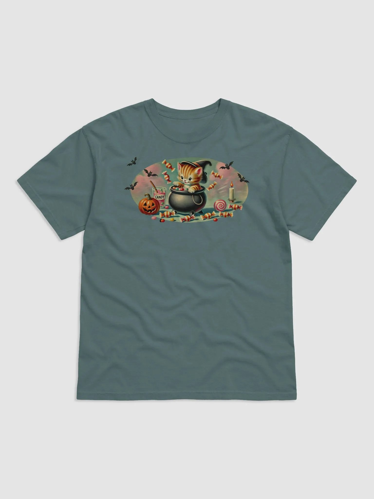 Halloween Cauldron Kitten Comfort Colors T-Shirt product image (2)