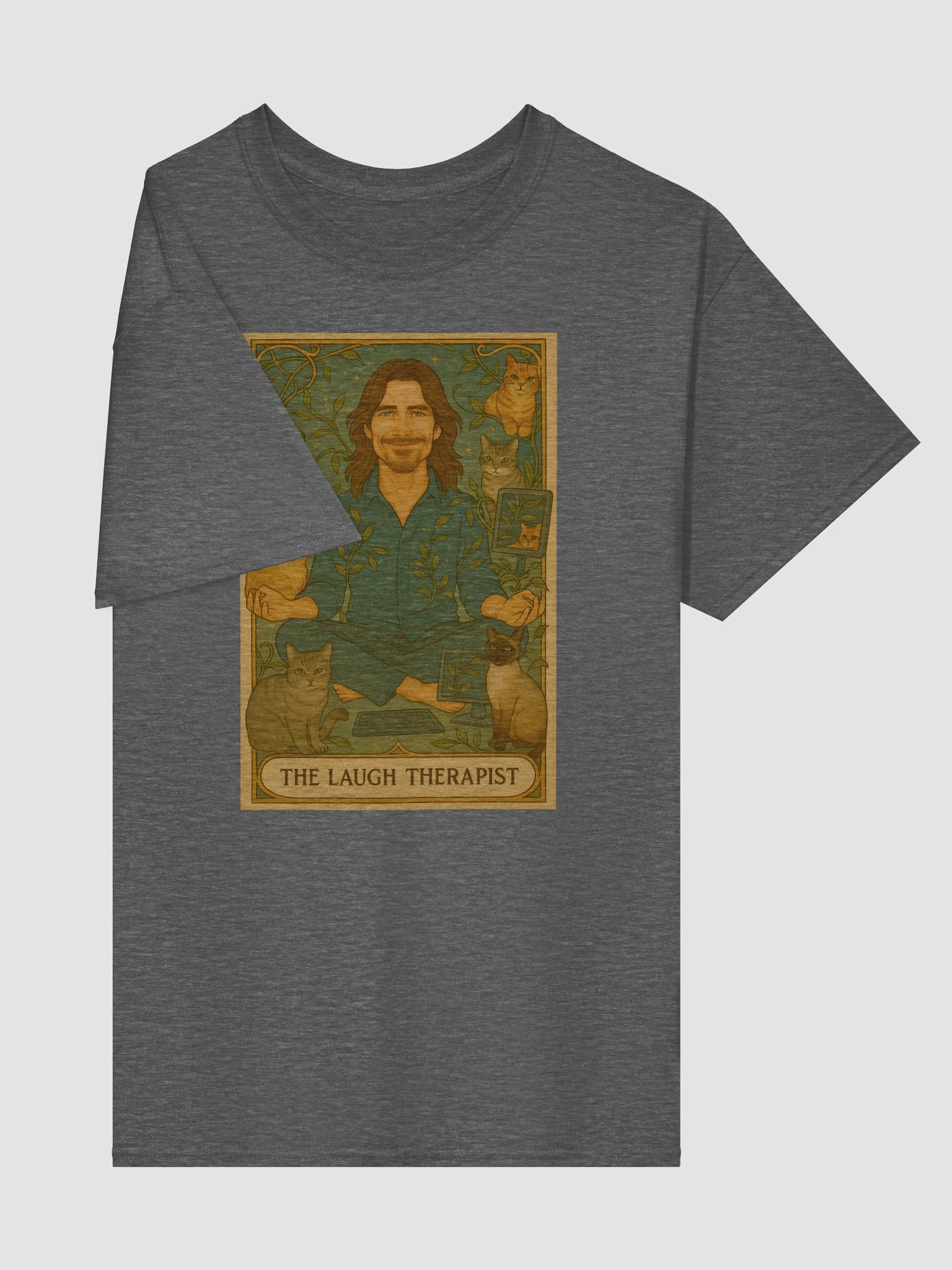 Tarot Card - The Laugh Therapist - Lunch Therapy on the back - Unisex Ultra Cotton Tee product image (52)