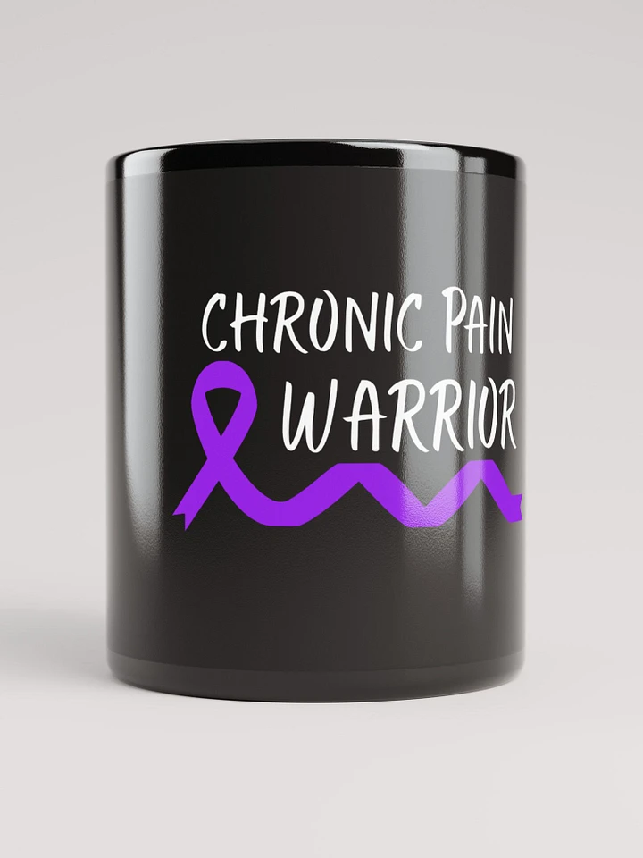 Chronic Pain Warrior Bottom Ribbon Mug- White Print product image (1)