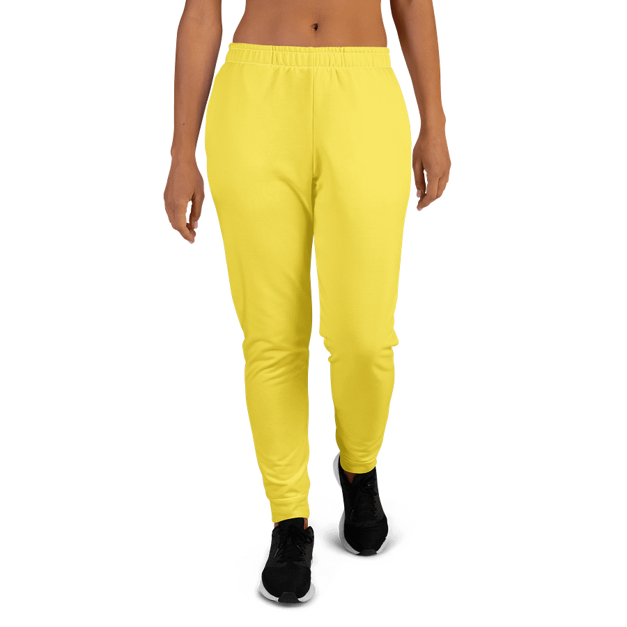 Taxi Cab Yellow Solid Color Women's Fleece Sweatpants product image (3)