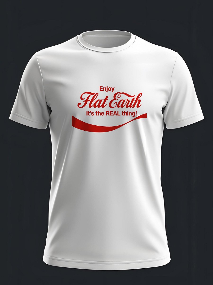 Flat Earth - It's the REAL Thing! Classic Cola Style T-Shirt product image (1)
