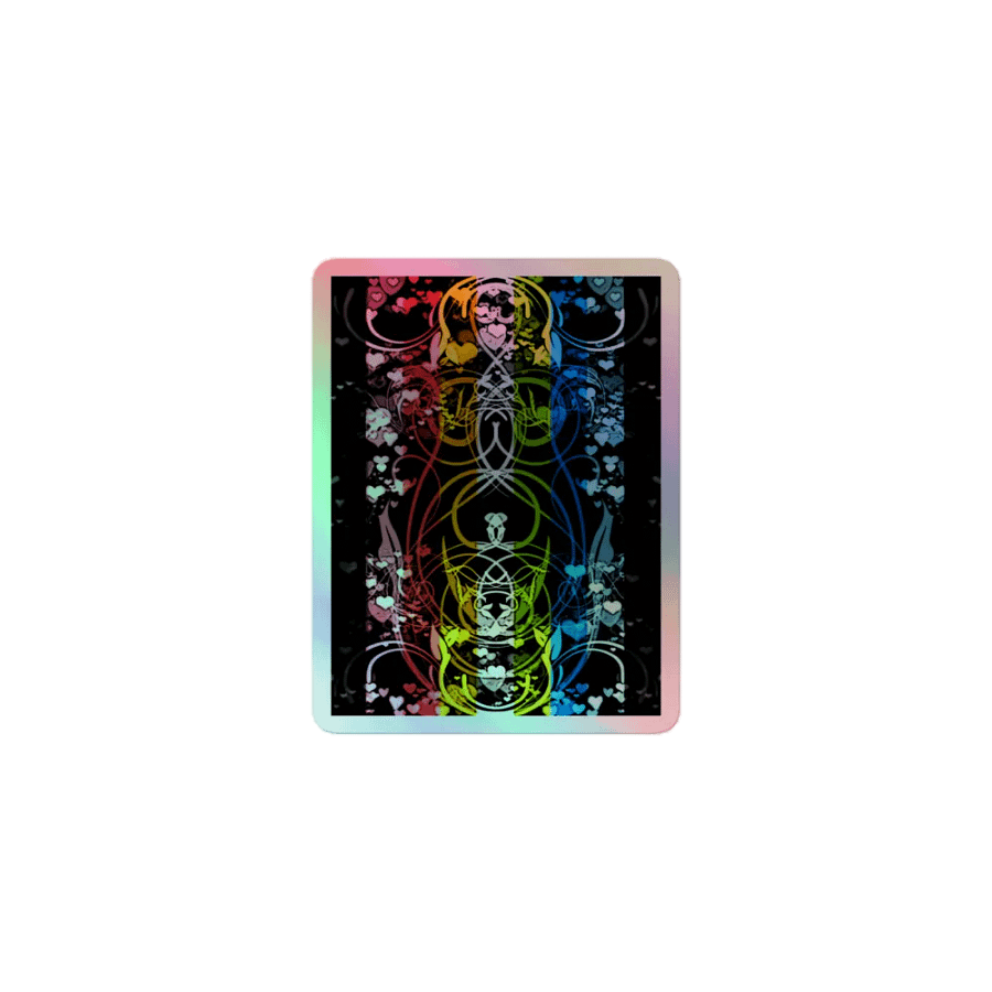 Queer Pride Flag Sticker (Flourish Variation) product image (1)