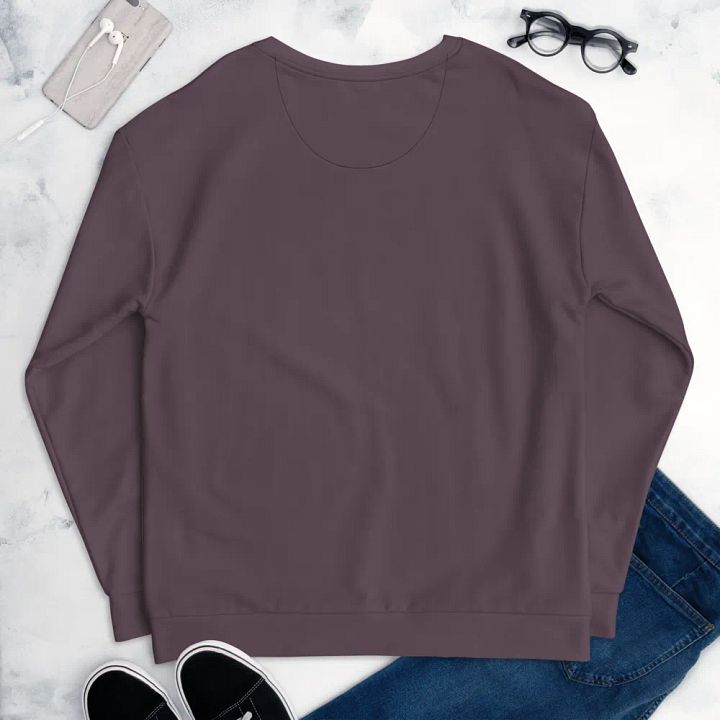 Plain Cool Purplish Brown Soft Summer Unisex Recycled Polyester Heavyweight Premium Sweatshirt by Treasure Pie product image (2)