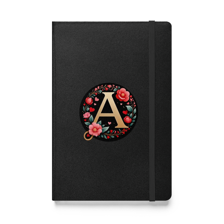 Valentine’s Monogram Letter A(2) Black Journal product image (1)