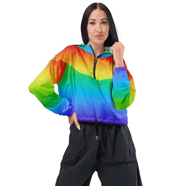 Rainbow Women's Cropped Windbreaker product image (1)