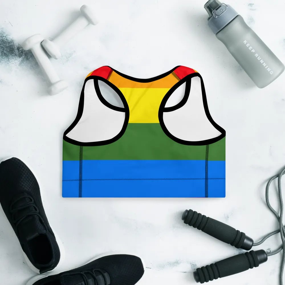 Rainbow Burst Padded Sports Bra product image (6)