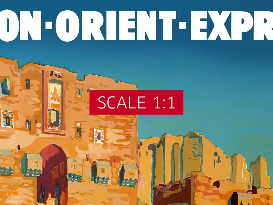 Simplon Orient Express, Aleppo, Syria — retro vintage travel poster, retro travel art, retro travel wall art product image (4)