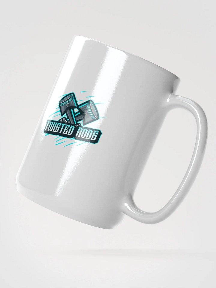 White Glossy Mug Aqua Print product image (2)