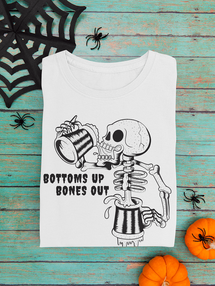 Bottoms Up Bones Out Halloween Tee product image (2)