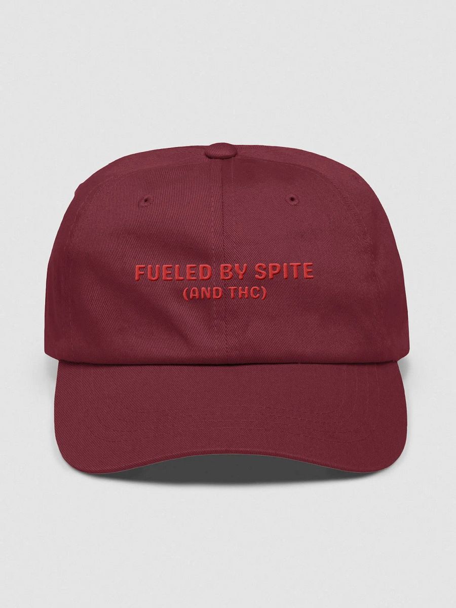 FUELED BY SPITE (red thread) embroidered classic dad hat product image (9)