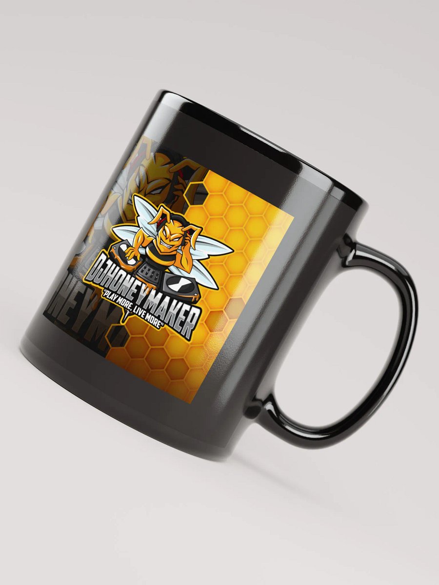 Logo With Texture Black Glossy Mug product image (8)